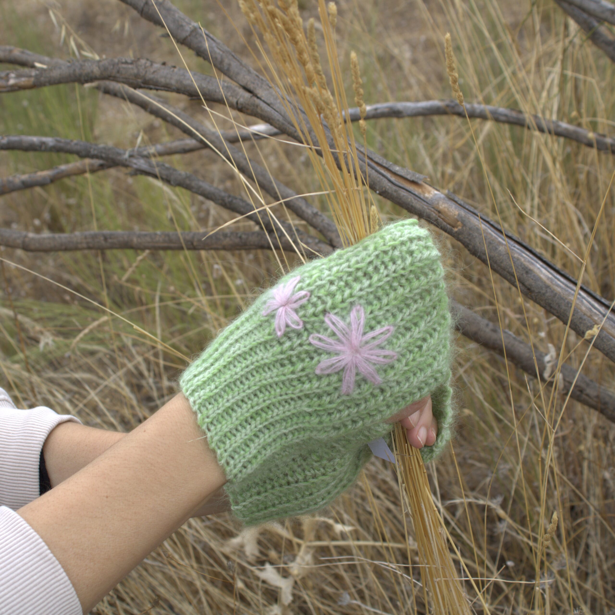 mitones verdes mohair 3 cuadrada